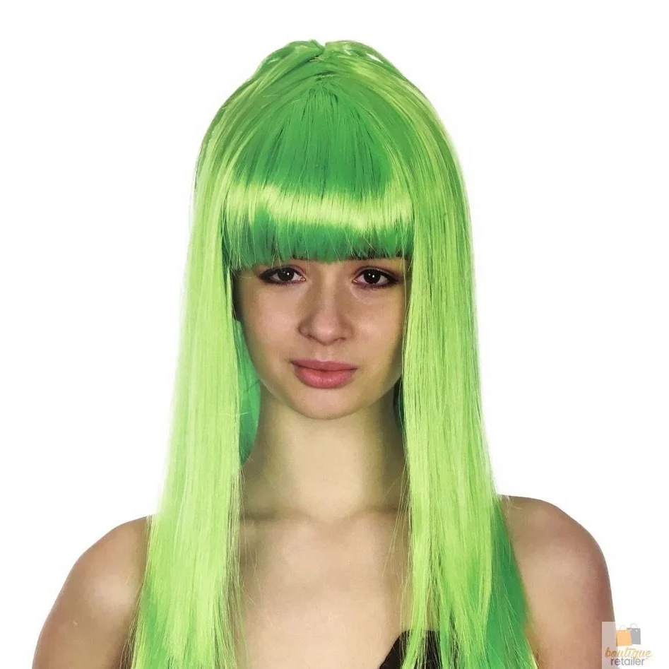 LONG WIG Straight Party Hair Costume Fringe Cosplay Fancy