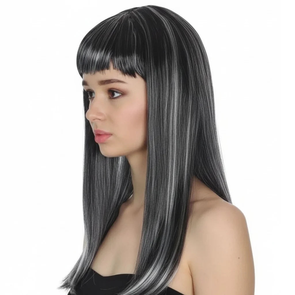 LONG WIG Straight Party Hair Costume Fringe Cosplay Fancy