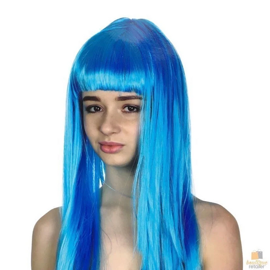 LONG WIG Straight Party Hair Costume Fringe Cosplay Fancy