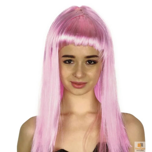 LONG WIG Straight Party Hair Costume Fringe Cosplay