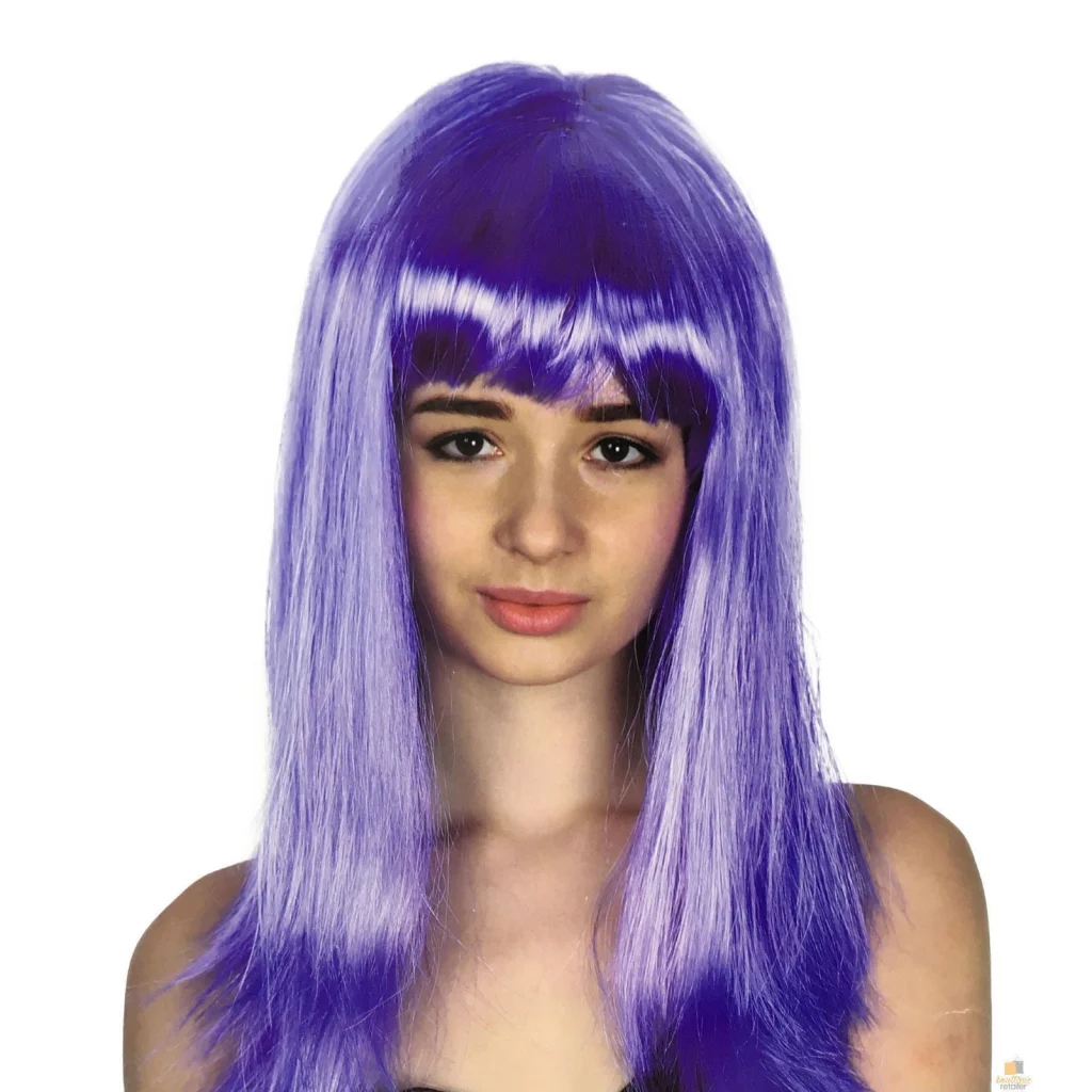 LONG WIG Straight Party Hair Costume Fringe Cosplay Fancy