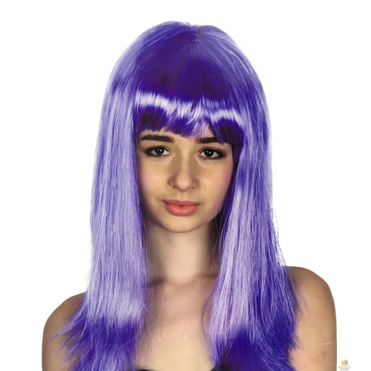 LONG WIG Straight Party Hair Costume Fringe Cosplay Fancy