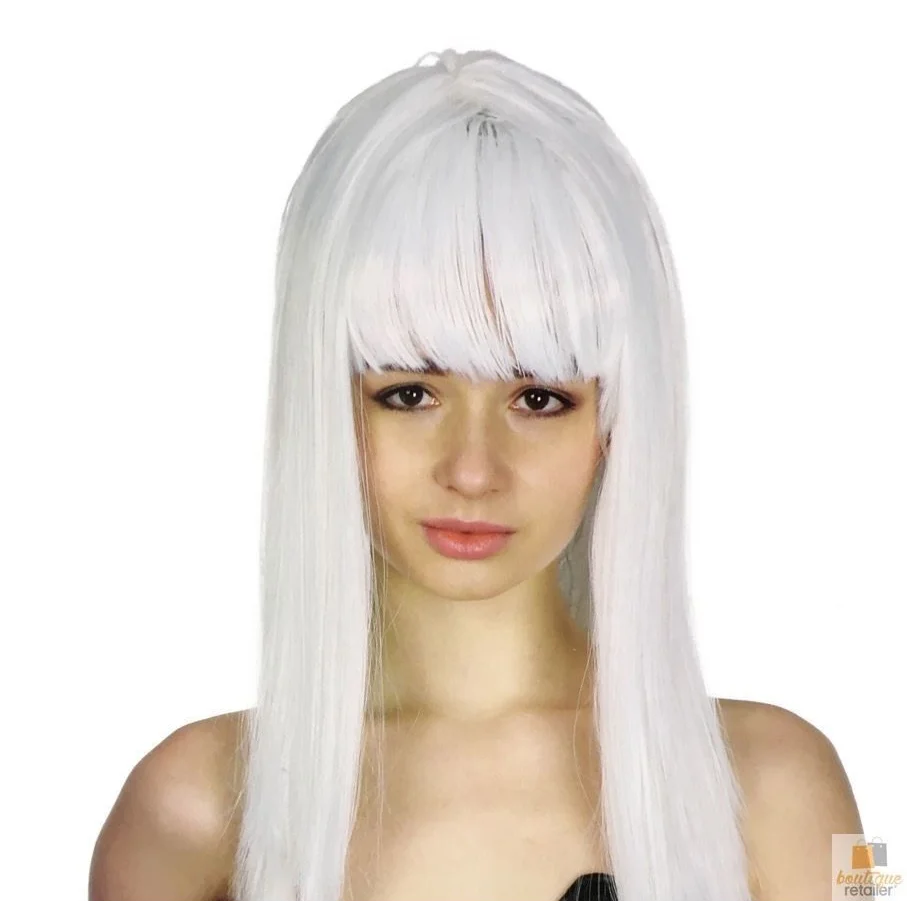 LONG WIG Straight Party Hair Costume Fringe Cosplay Fancy