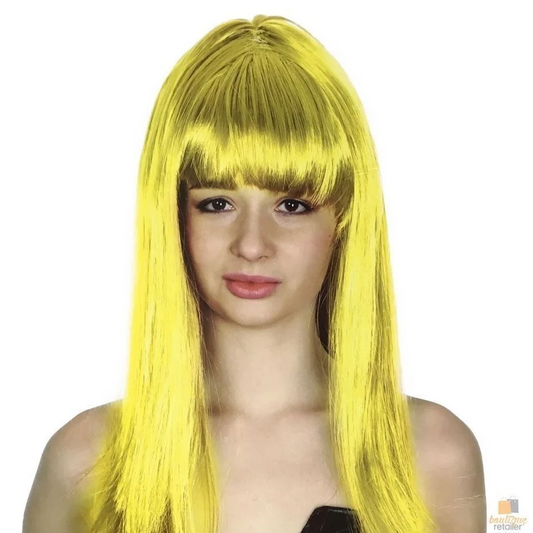LONG WIG Straight Party Hair Costume Fringe Cosplay Fancy