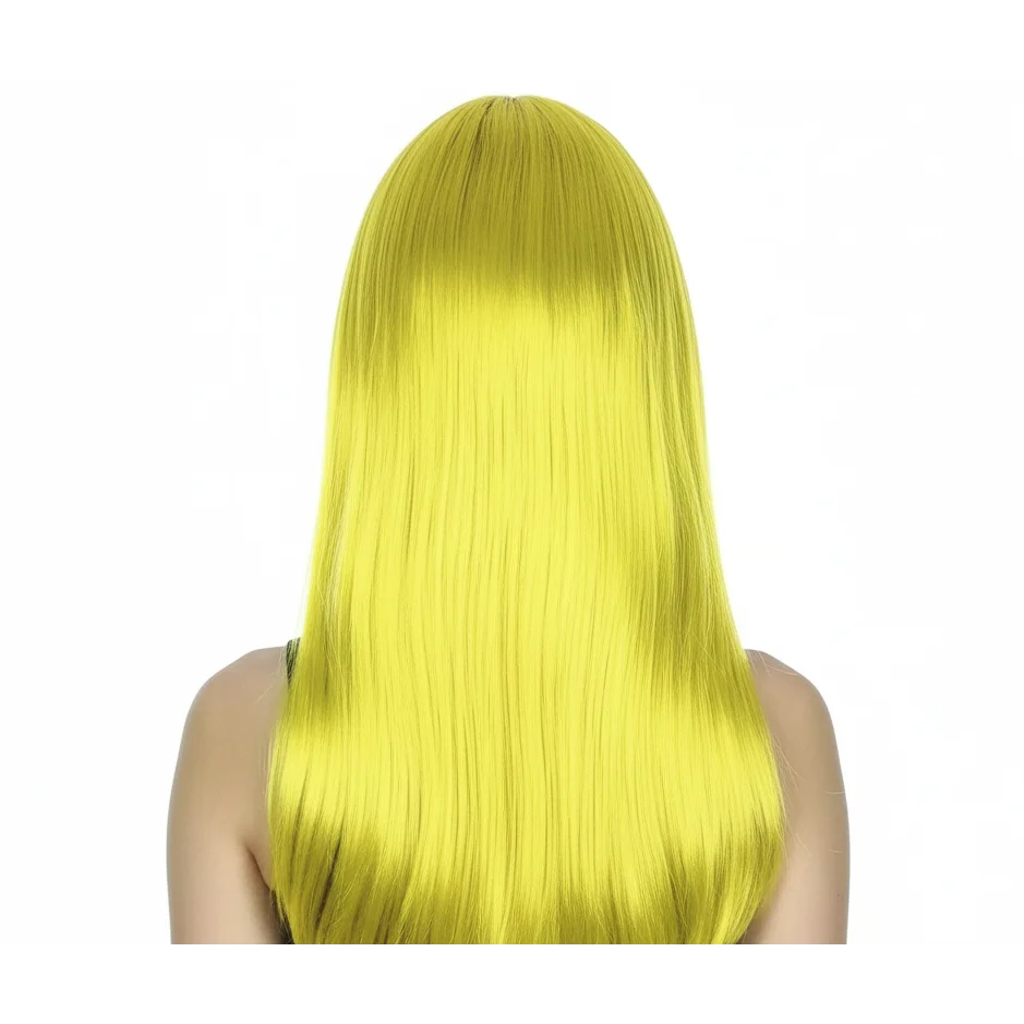 LONG WIG Straight Party Hair Costume Fringe Cosplay Fancy