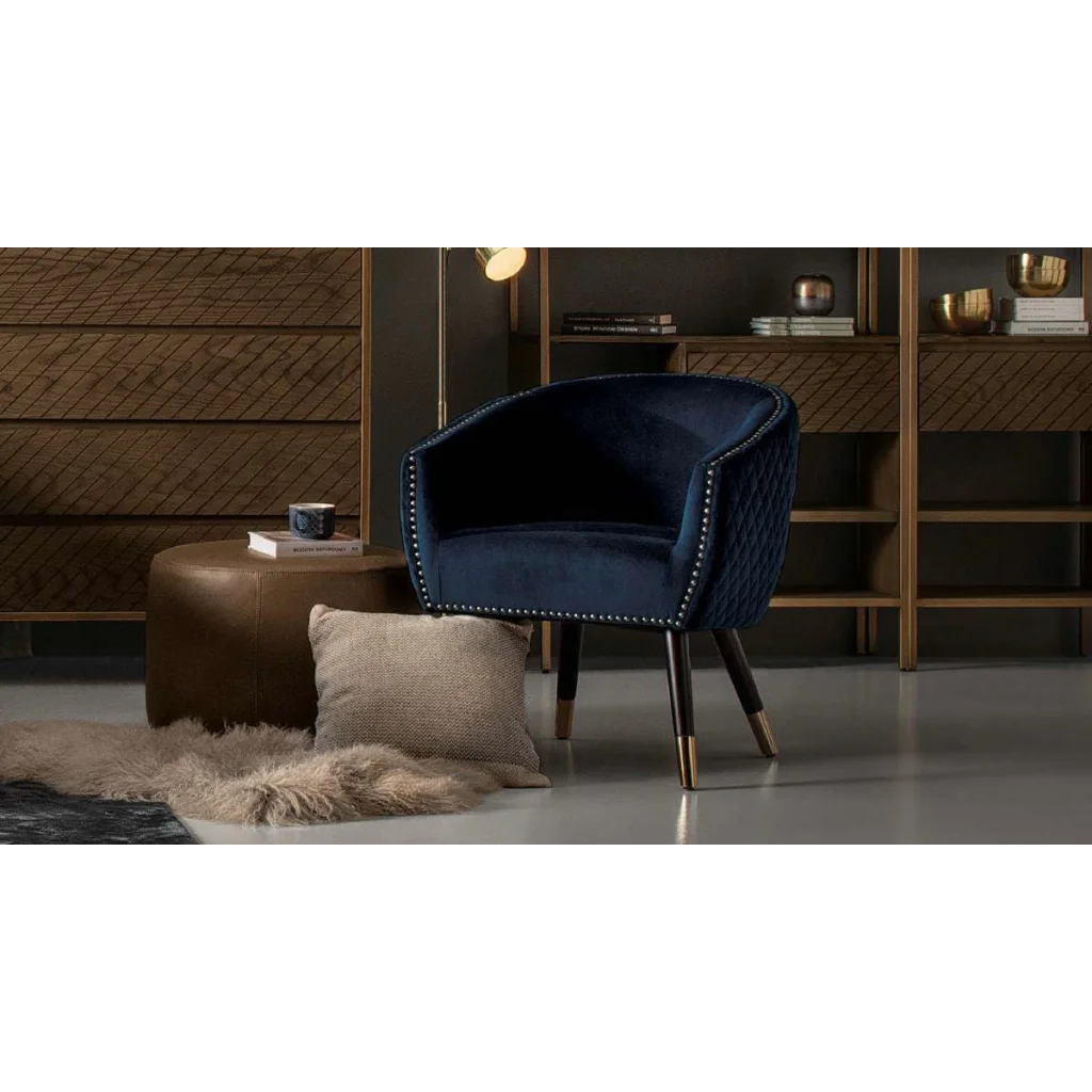 Lounge Chair Accent Tub Chair Deniz - Blue - Furniture
