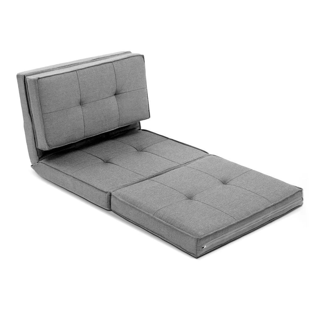 Lounge Sofa Floor Couch Chaise Chair Recliner Futon Linen