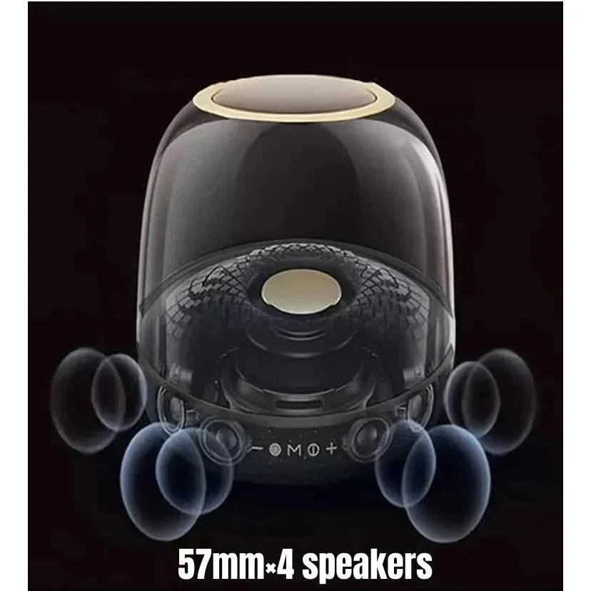 LP90 White 360° Bluetooth Home Theater Speaker - LED Light