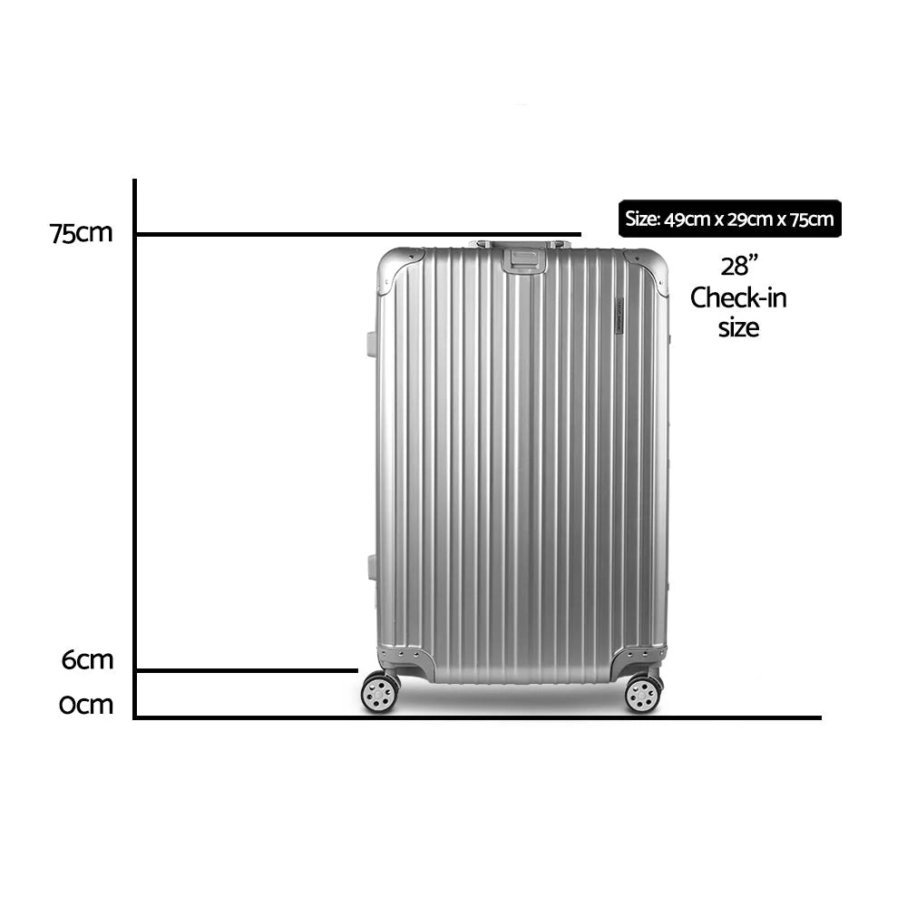 Trolley with wanderlite luggage travel suitcase