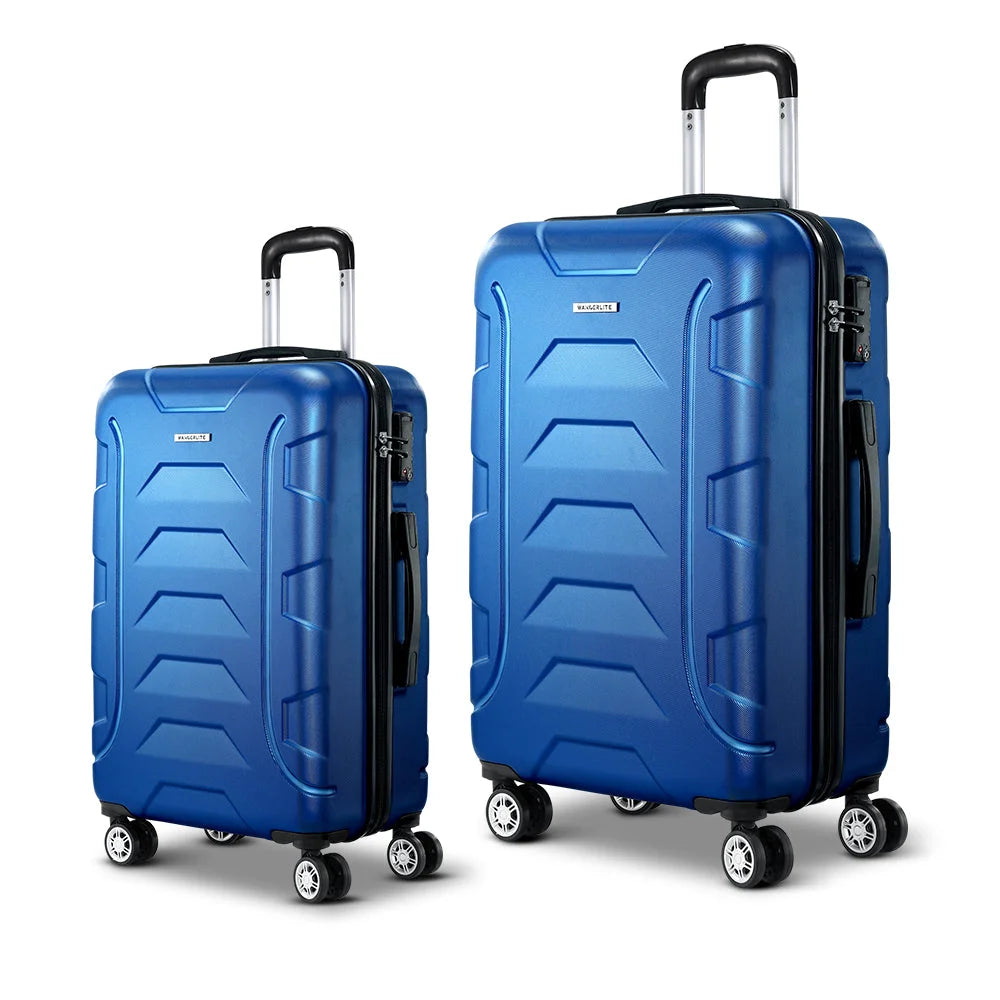 Luggage Travel Suitcase Set 2PC Trolley TSA Lock Bonus