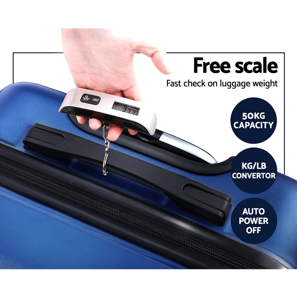 Luggage Travel Suitcase Set 2PC Trolley TSA Lock Bonus