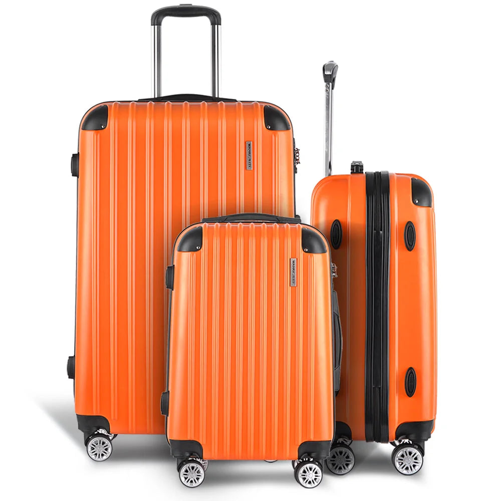 Luggage Travel Suitcase Set 3PC Trolley TSA Hard Case