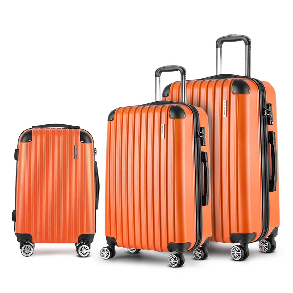 Luggage Travel Suitcase Set 3PC Trolley TSA Hard Case