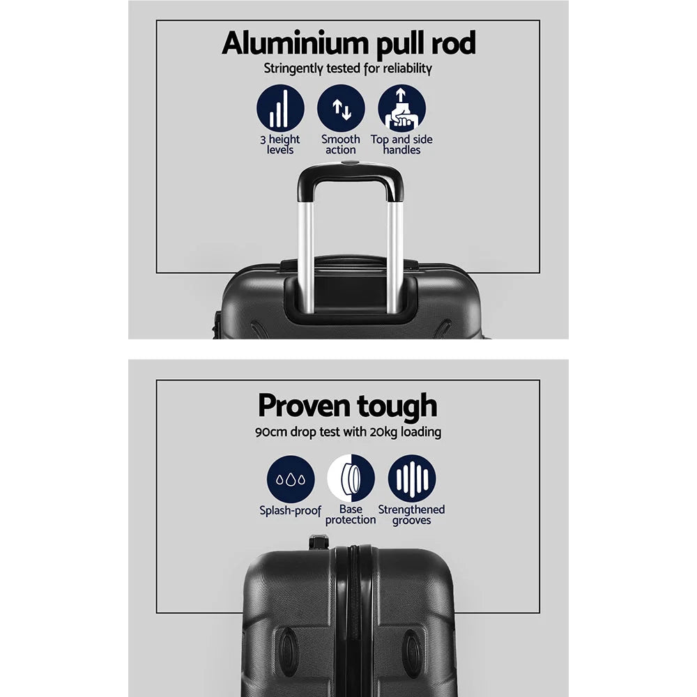 Trolley with luggage travel suitcase tsa