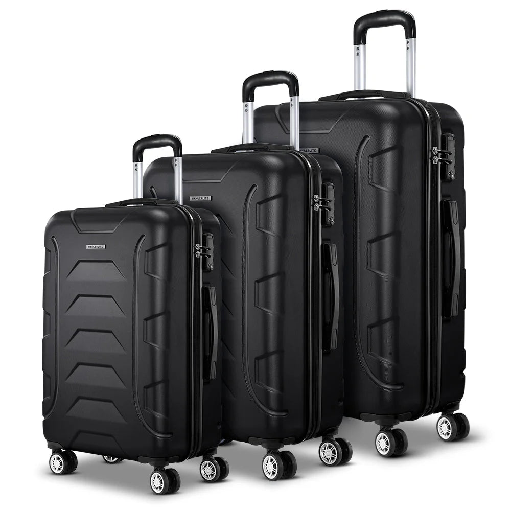 Black trolley with shelves and rolling wheels