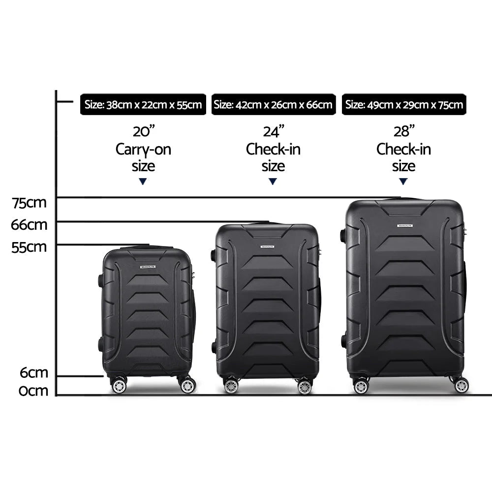 Black trolley with side supports and structural rails