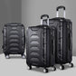 Luggage suitcase trolley with lower support frame and fitted legs