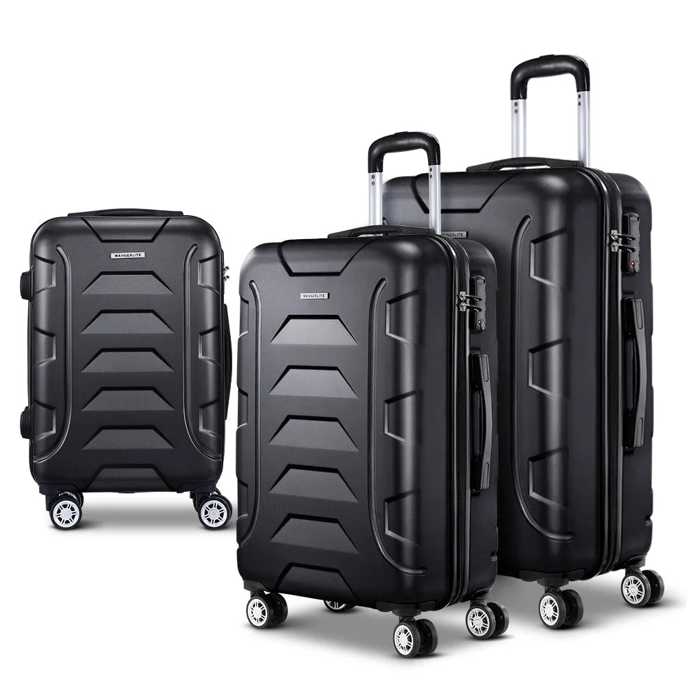 Black trolley with material finish and visible fittings