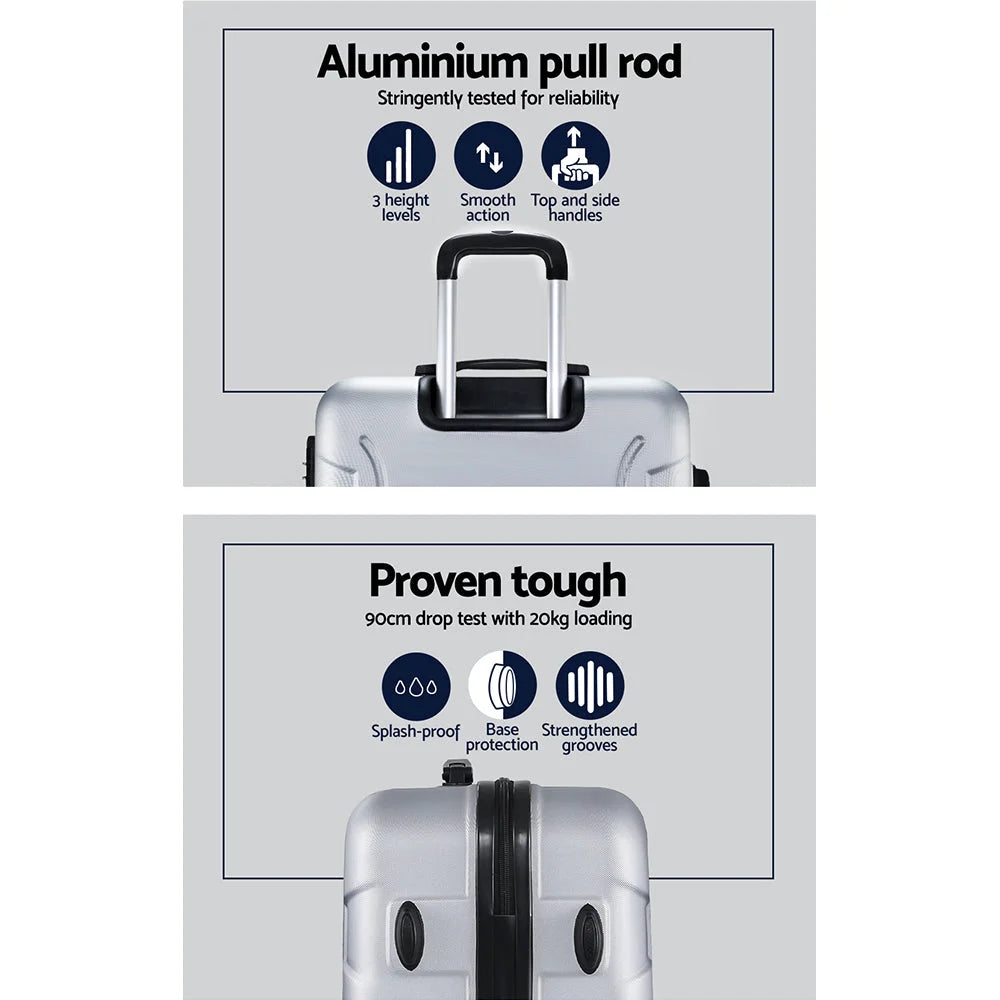 Silver storage trolley with portable shelves and caster wheels