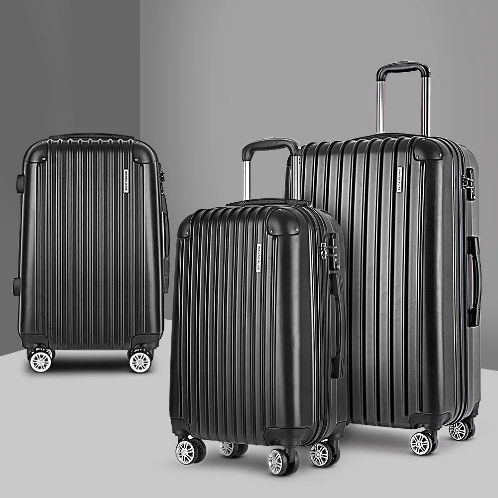 Luggage Travel Suitcase Set 3PCS Storage Organiser TSA Lock