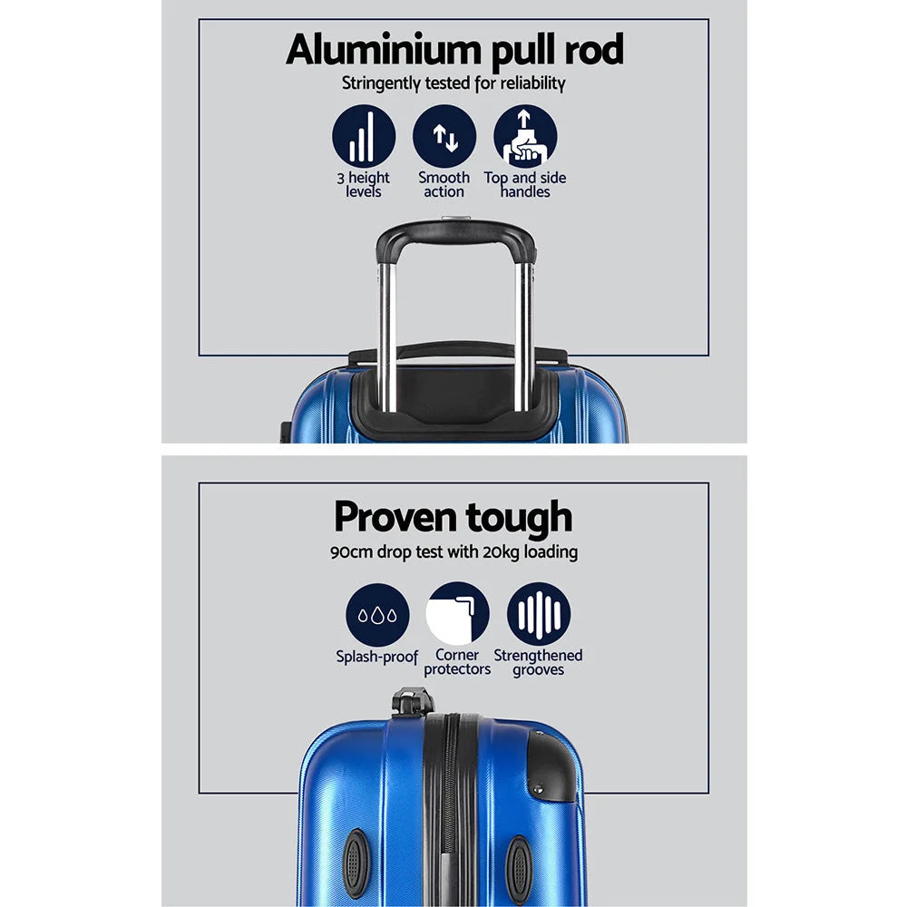 Luggage Travel Suitcase Set 3PCS Storage Organiser TSA Lock