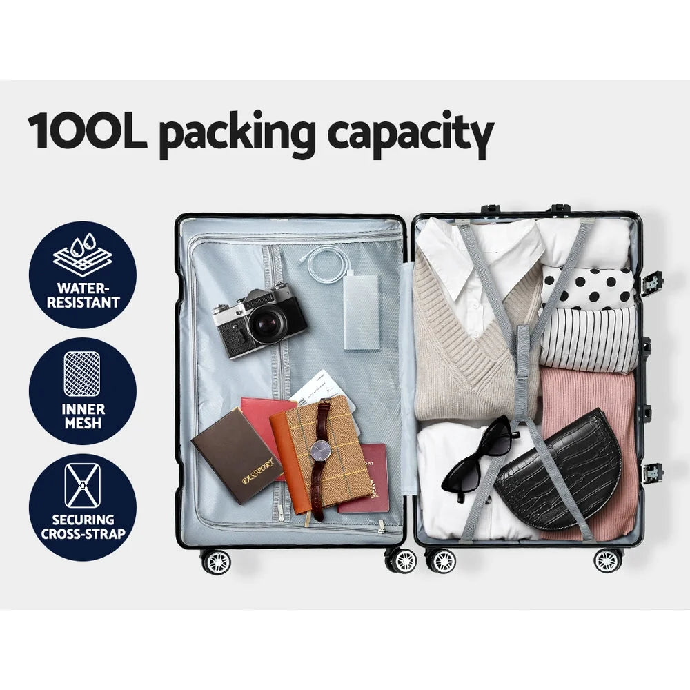 Luggage Trolley 28’’ Travel Suitcase TSA Hard Case