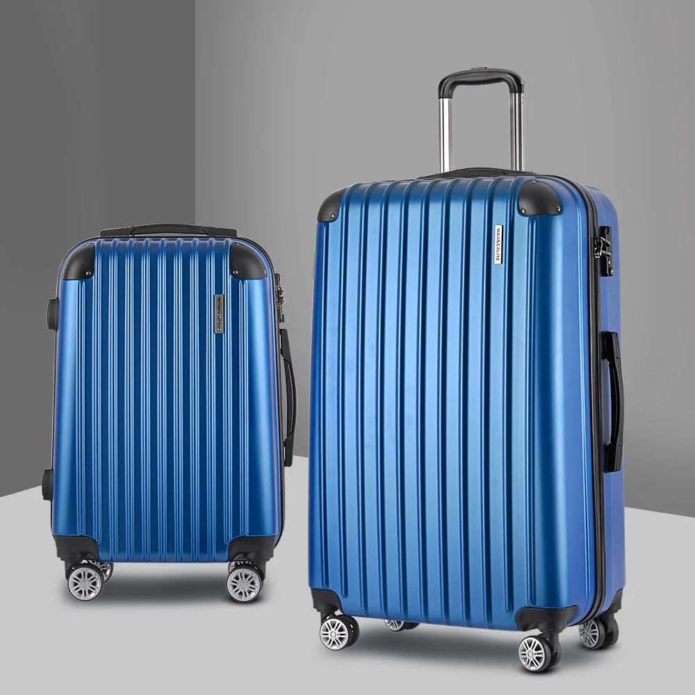 Luggage Trolley Set 2PC Travel Suitcase Hard Case Carry-On