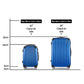 Luggage Trolley Set 2PC Travel Suitcase Hard Case Carry-On