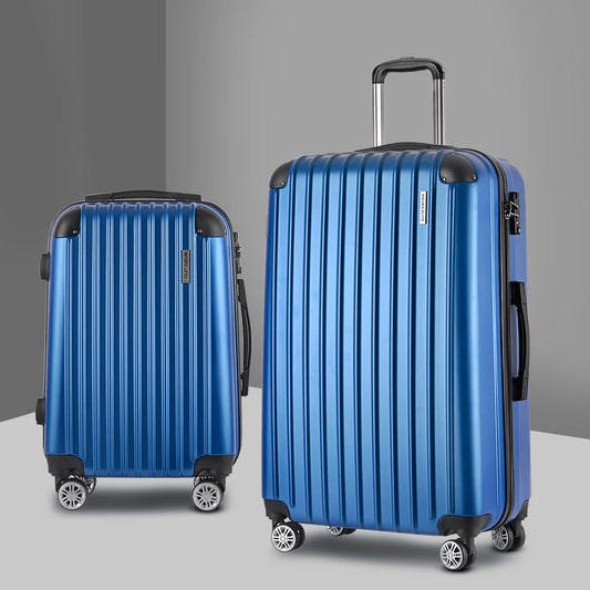 Luggage Trolley Set 2PC Travel Suitcase Hard Case Carry-On