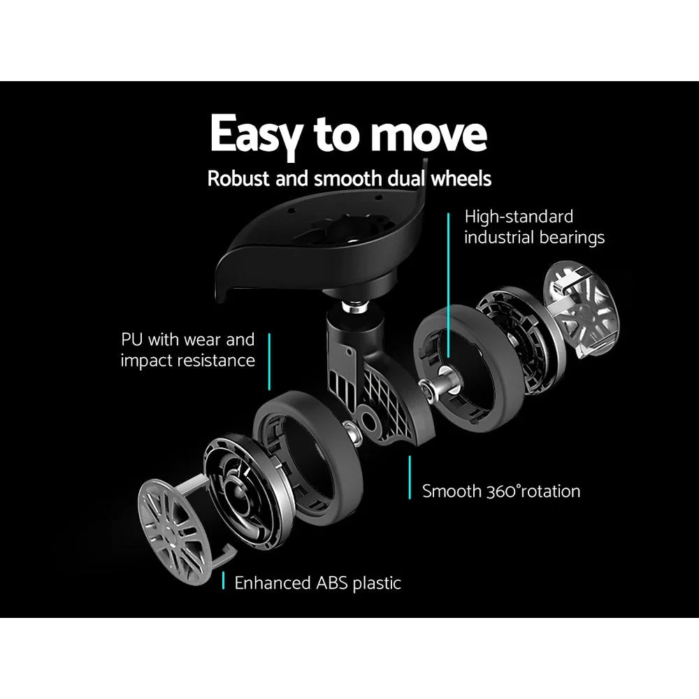 Luggage Trolley Set 3pc Suitcase Travel TSA Hard Case