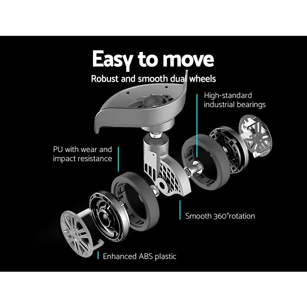 Luggage Trolley Set 3pc Suitcase Travel TSA Hard Case