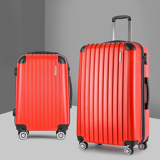 Red storage trolley with drawer storage and towel rail