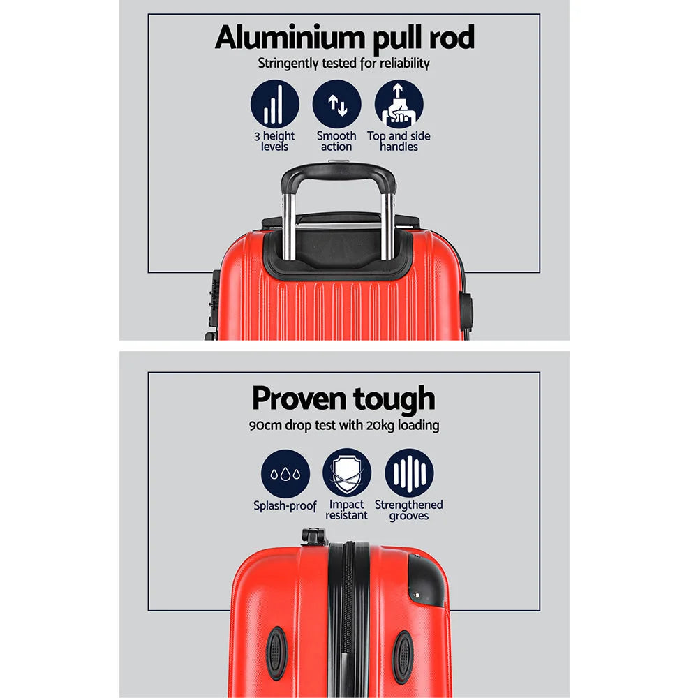 Luggage Trolley Suitcase Set Of Two Travel TSA