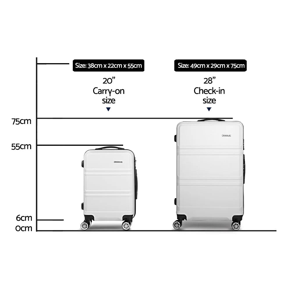 White trolley with side profile shown