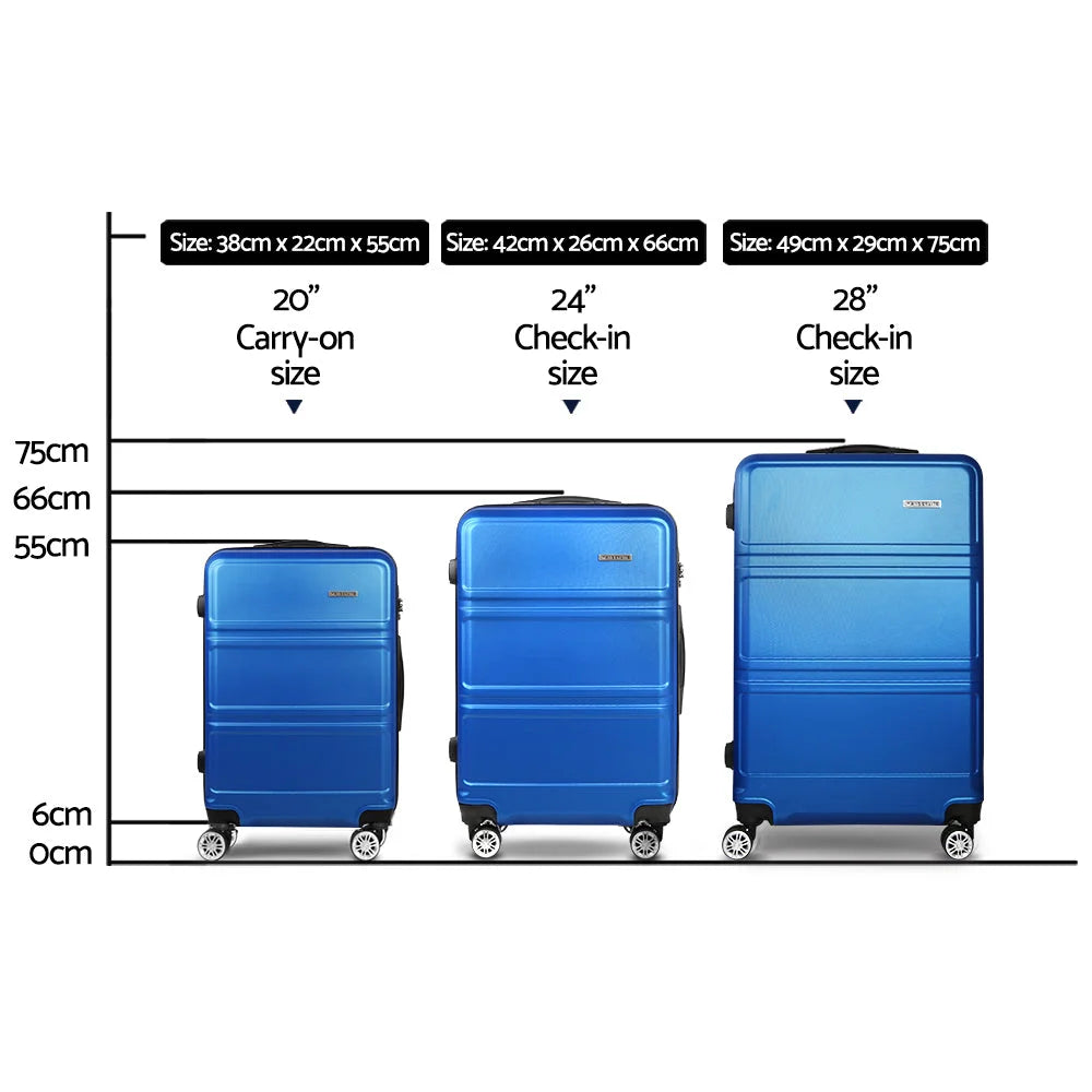 Blue storage trolley with tray shelves and side handles