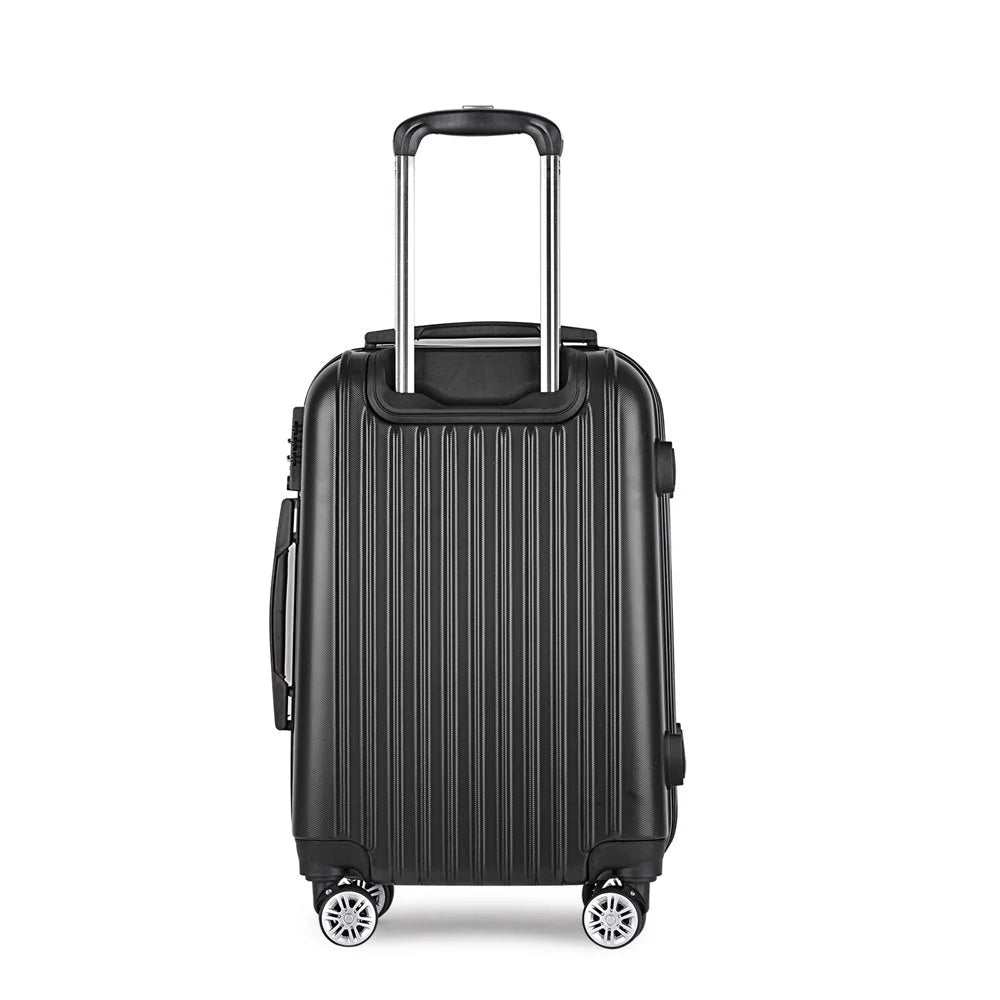 Trolley with luggage travel suitcase hard