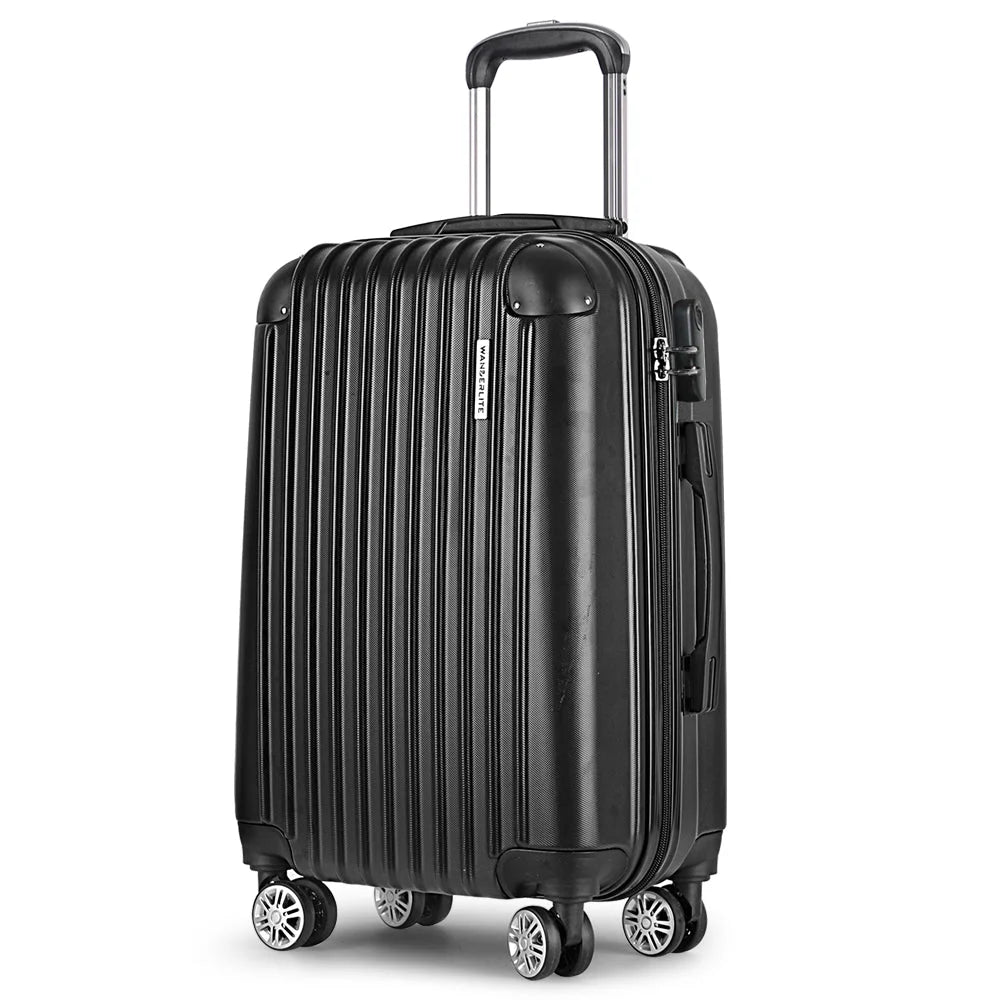 Luggage Trolley Travel Suitcase Set 24’’ Hard Case Shell