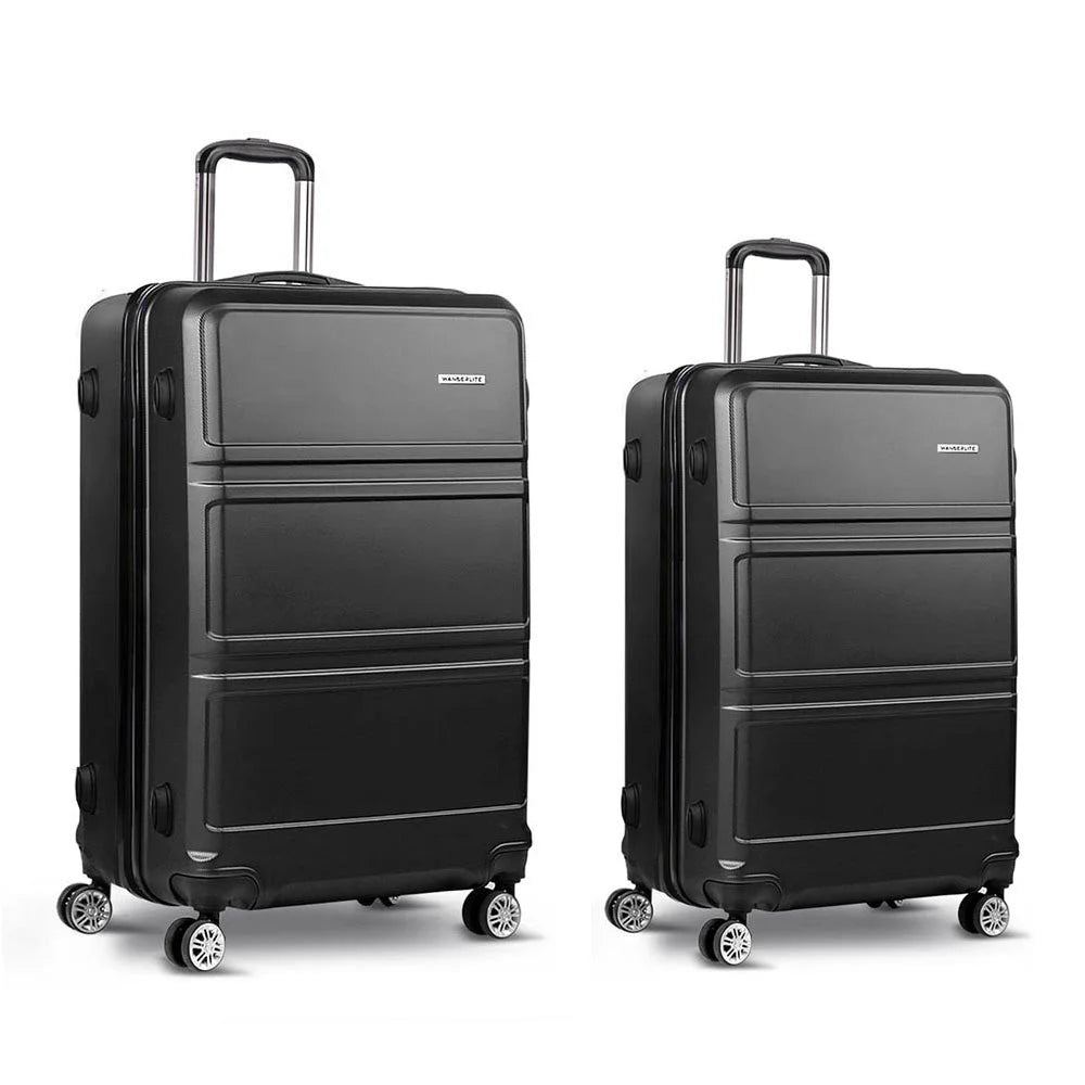 Trolley with luggage travel suitcase tsa