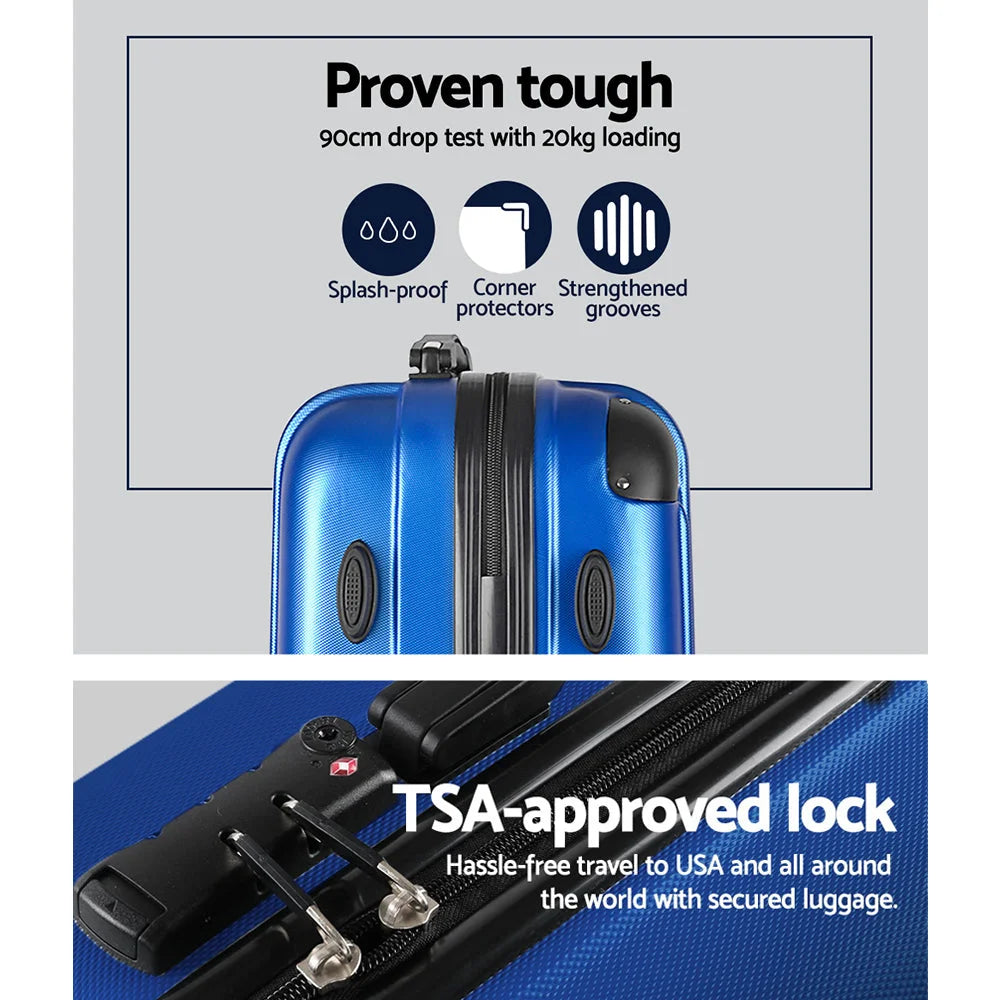 Luggage Trolley Travel Suitcase Set 28’’ TSA Lock Hard Case