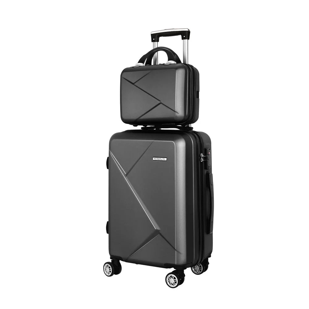 Luggage Trolley Travel Suitcase Set 2pc 12’’ 20’’ Carry