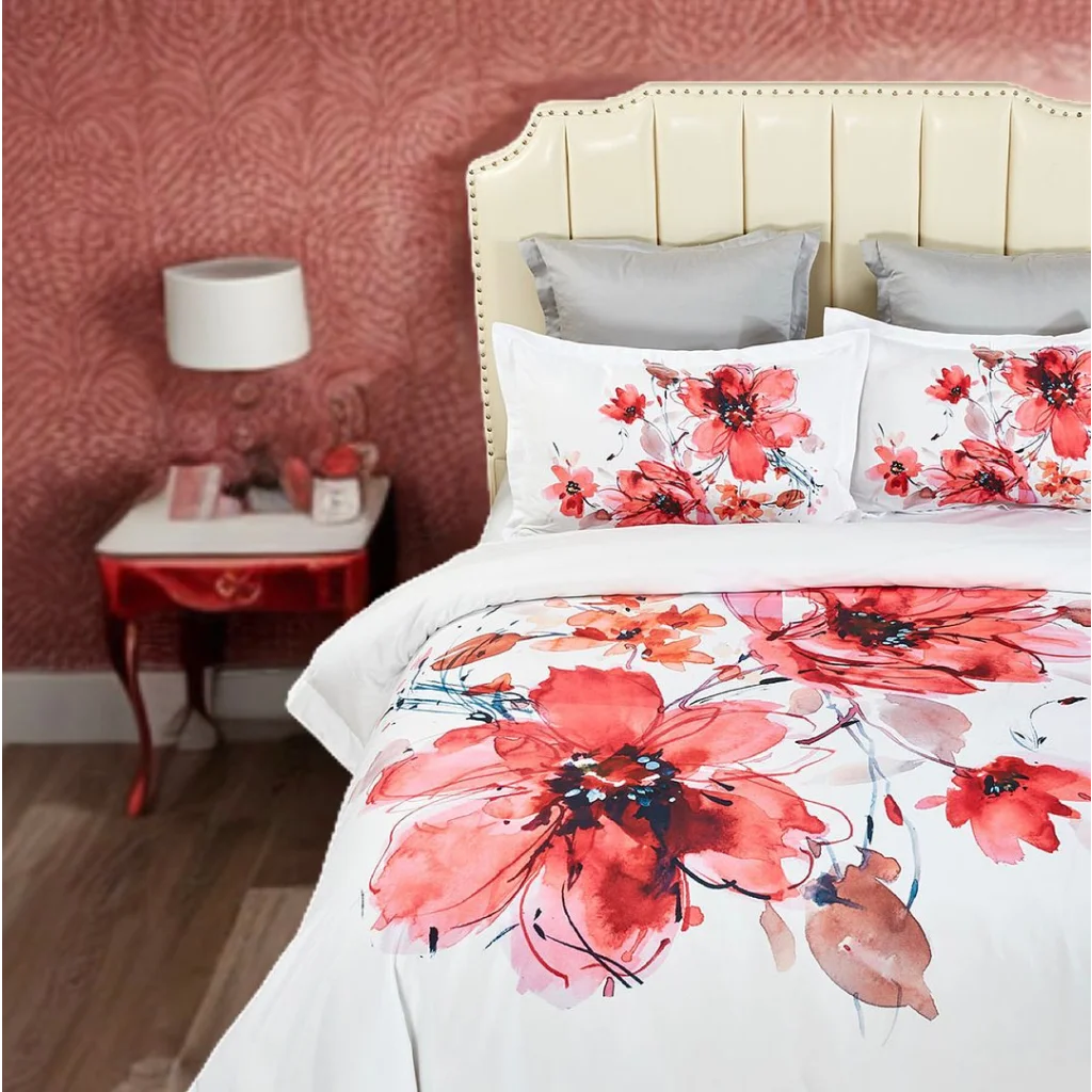 Lulani Floral Quilt Cover Set - Queen Size - Home & Garden