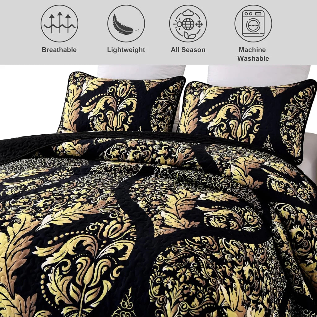 Luminous Quilted Coverlet & Pillowcases Set - Brighten