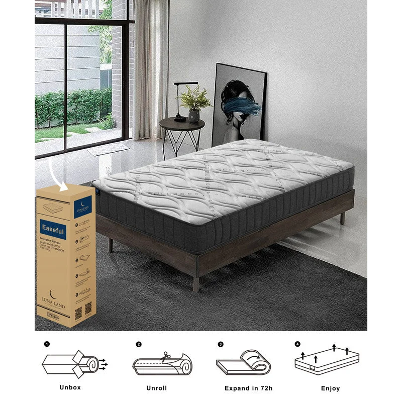 LUNALAND Easeful Eco Spray Foam Pocket Spring Hybrid