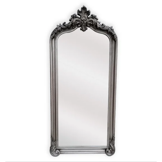 LUX Arch French Provincial Ornate Mirror - Antique Silver