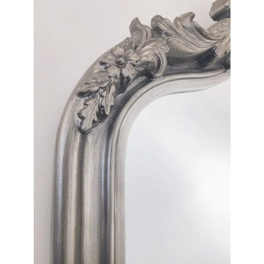 LUX Arch French Provincial Ornate Mirror - Antique Silver