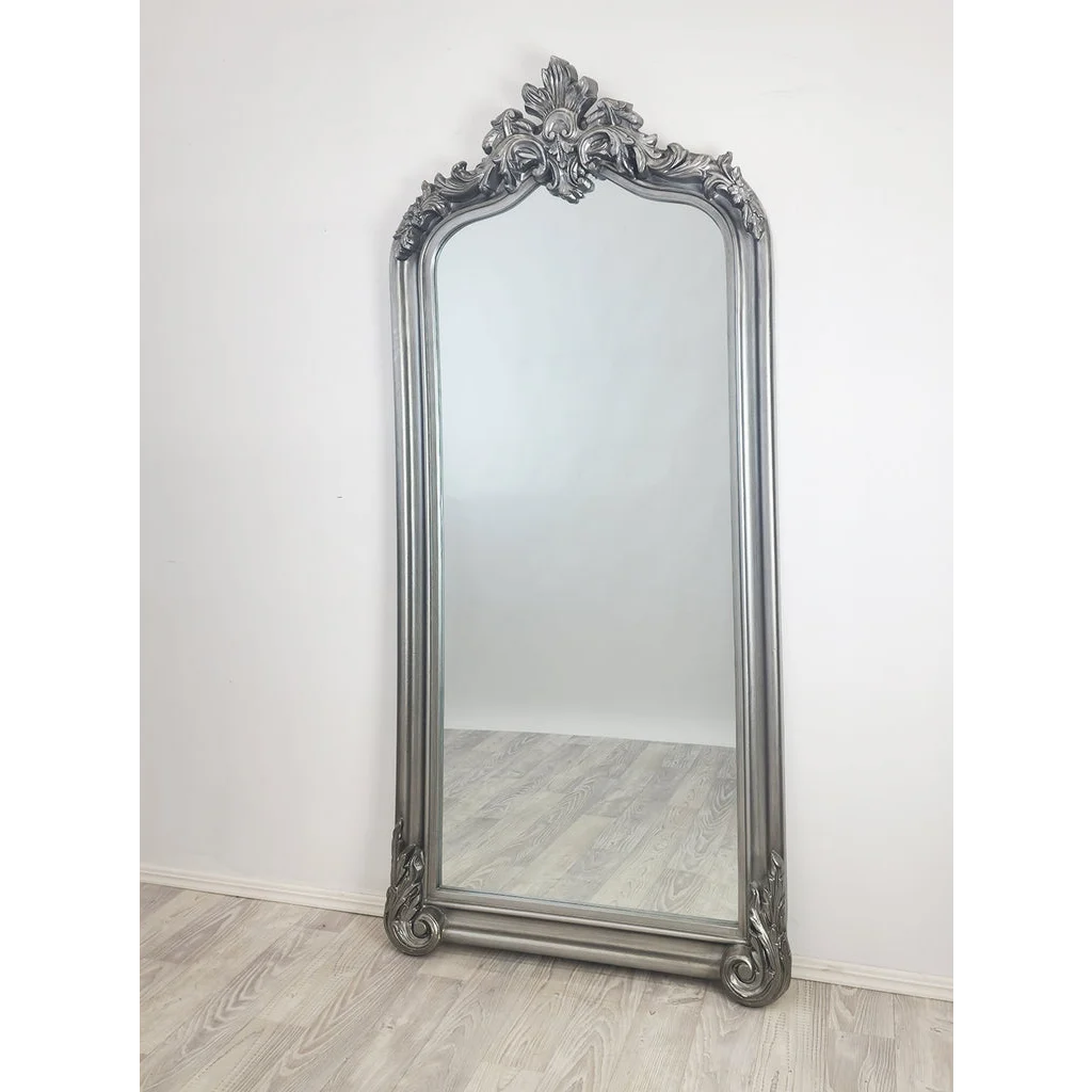 LUX Arch French Provincial Ornate Mirror - Antique Silver