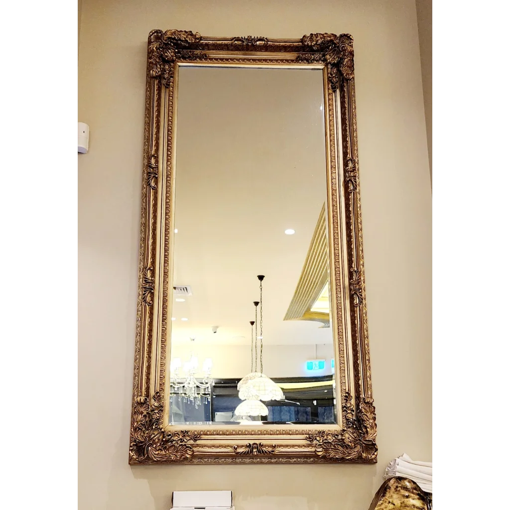 LUX French Provincial Ornate Mirror - Antique Champagne