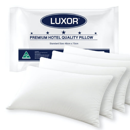 Luxor Hotel Quality Pillows Australian Made Standard Size