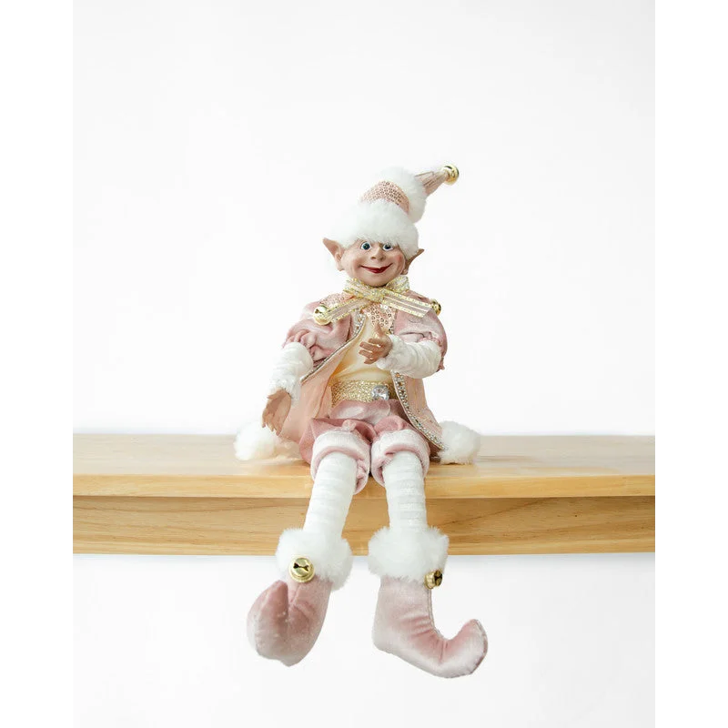 LUXURY CHRISTMAS ELF PINK GOLD 51CM occasions decorations