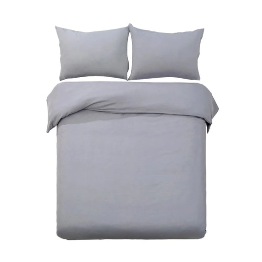 Grey luxury classic duvet with doona quilt cover hotel